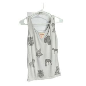 GoGoTailor Grey Animal Print Tank Top Shirt